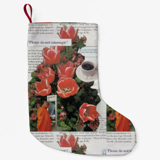 Petite Chaussette De Noël N'Interrompez Pas L'Argent Matin Café Thé Heure