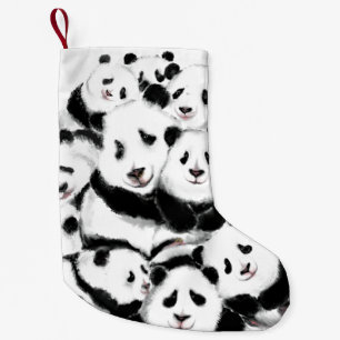 Petite Chaussette De Noël Noël amusant Se Stocker Bonne Famille Panda