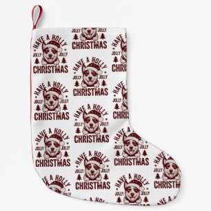 Petite Chaussette De Noël Noël Blue Heeler Holly Jolly Chien Maman Vintage