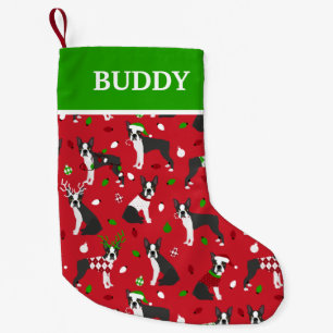 Petite Chaussette De Noël Noël Boston Terrier Petite réserve de Noël