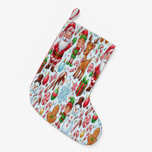 Petite Chaussette De Noël Noël Candy Cane Rétro Vintage Wonderland Rouge