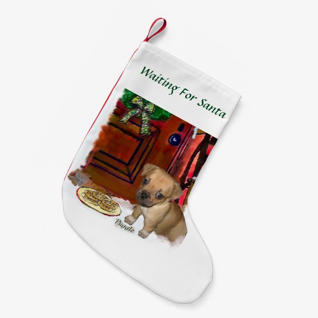 Petite Chaussette De Noël Noël Cute Puggle (Devant (Accrochage))