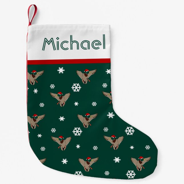 Petite Chaussette De Noël Noël de canard de Père Noël Mallard (Devant)