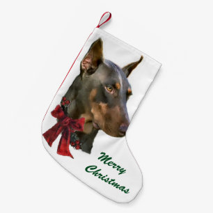 Petite Chaussette De Noël Noël de Pinscher de dobermann