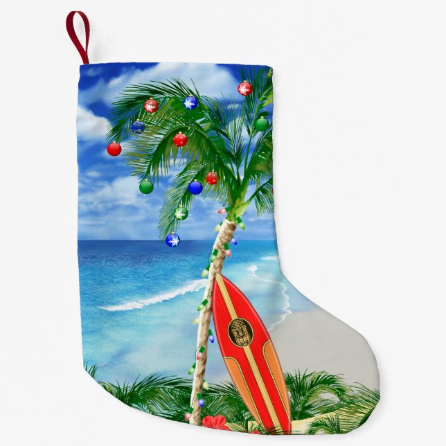 Petite Chaussette De Noël Noël de plage (Devant)