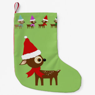 Petite Chaussette De Noël Noël des gentils rennes Stocking