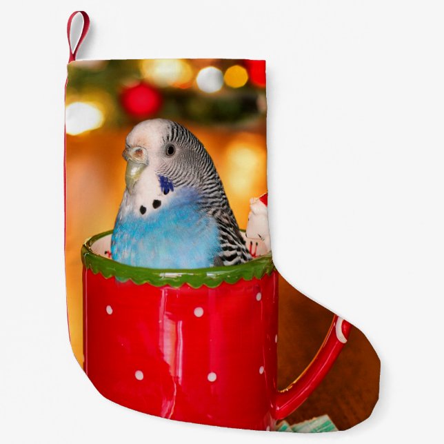 Petite Chaussette De Noël Noël des perruches (Devant)