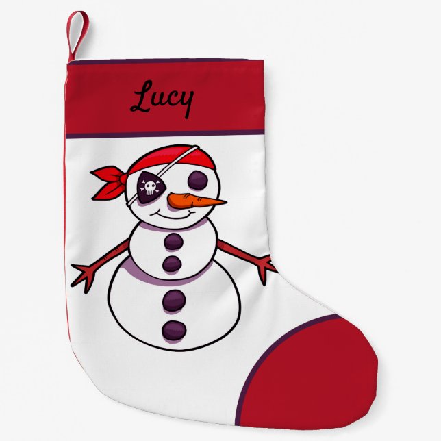 Petite Chaussette De Noël Noël des pirates de neige (Devant)