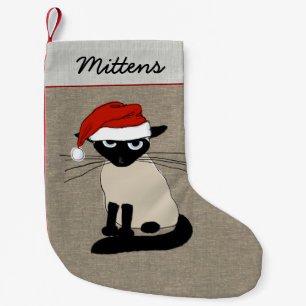 Petite Chaussette De Noël Noël drôle de vacances de chat de Kitty de griff