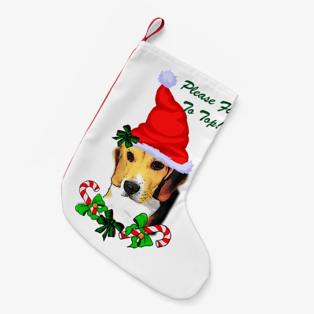 Petite Chaussette De Noël Noël du chien beagle (Devant (Accrochage))