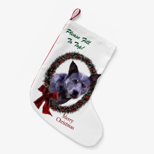 Petite Chaussette De Noël Noël du chien de bétail australien (Devant (Accrochage))