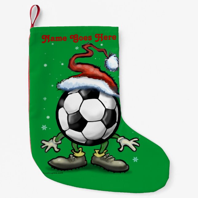Petite Chaussette De Noël Noël du football (Devant)