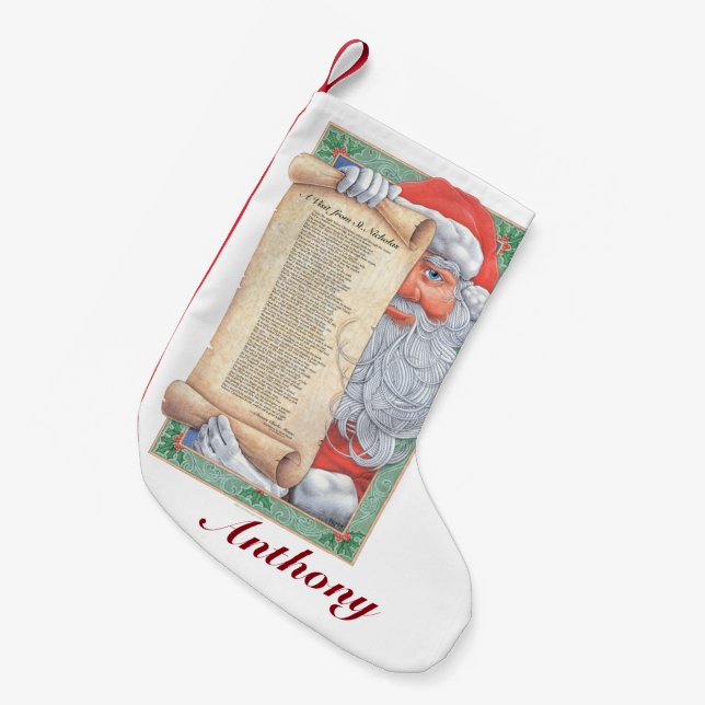 Petite Chaussette De Noël Noël du Père Noël (personnalisable) (Devant (Accrochage))