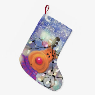 Petite Chaussette De Noël Noël empilé avec un joyeux renne
