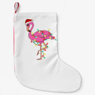 Petite Chaussette De Noël noël moche santa claus flamingo
