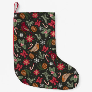 Petite Chaussette De Noël Noël naturel Ditsy