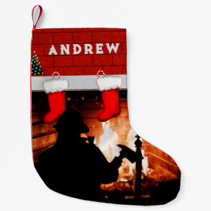 Petite Chaussette De Noël Noël pompier