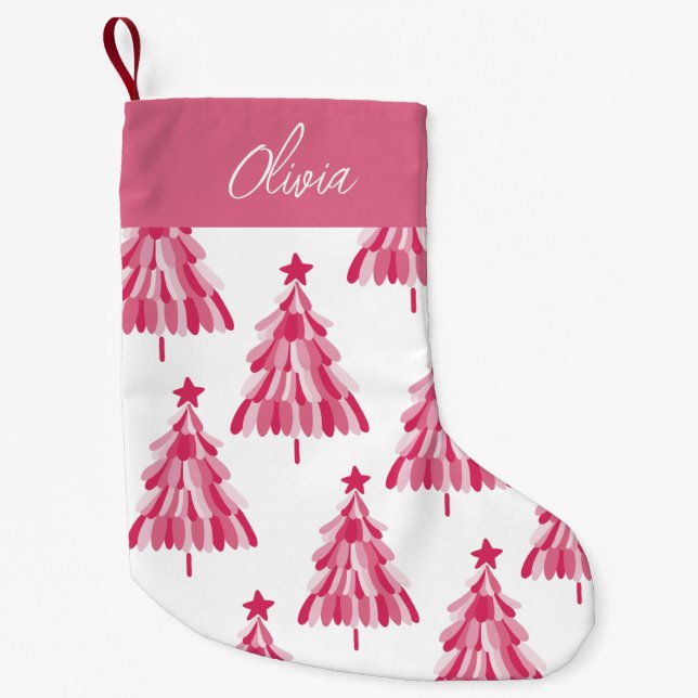 Petite Chaussette De Noël Noël rose (Devant)