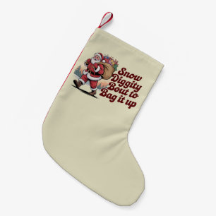 Petite Chaussette De Noël Noël Snow Diggity Prêt à Tout Emballer Rétro 90s