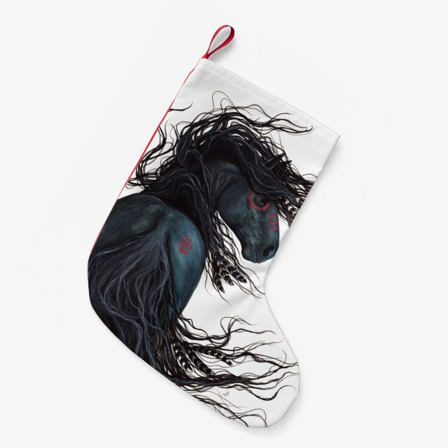 Petite Chaussette De Noël Noël stockant le cheval majestueux Bihrle de (Devant (Accrochage))