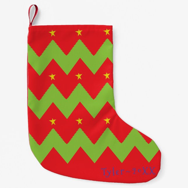 Petite Chaussette De Noël Noël Stocker "Arbres de Noël" (Devant)