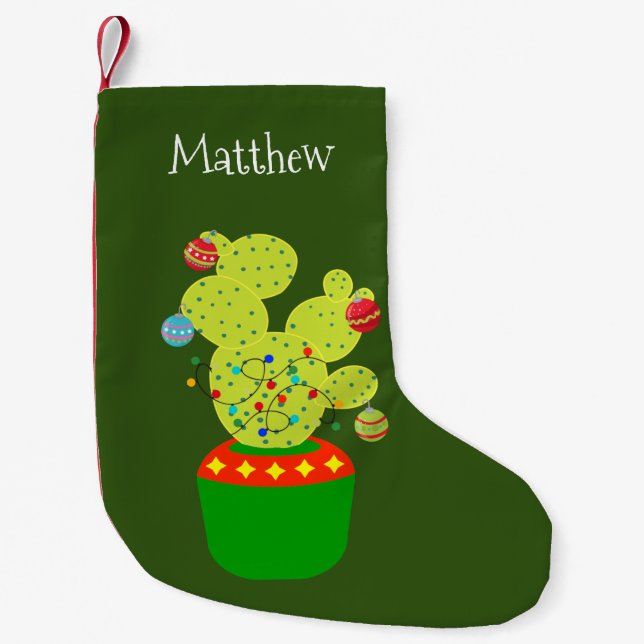 Petite Chaussette De Noël Noël Vacances Sud-Ouest Cowboy Cactus (Devant)
