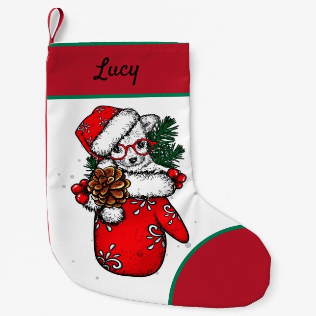 Petite Chaussette De Noël Noël vintage (Devant)