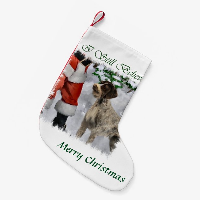 Petite Chaussette De Noël Noeud À poils durs allemand (Devant (Accrochage))