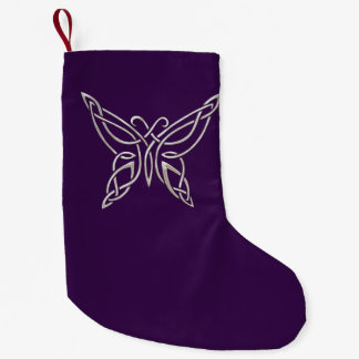 Petite Chaussette De Noël Noeuds de bordage de papillon celtique pourpre