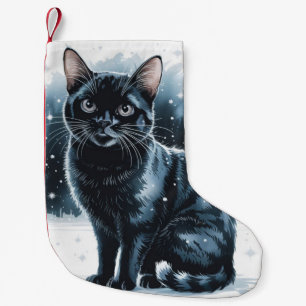 Petite Chaussette De Noël Noir Chat Noël Noël Noël Stocker