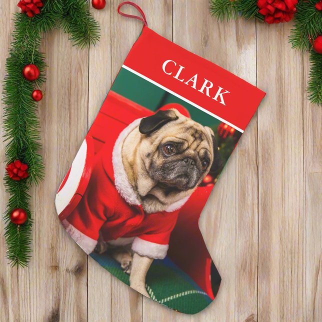 Petite Chaussette De Noël Nom de la photo de l'animal de marionnette de chie (Créateur téléchargé)