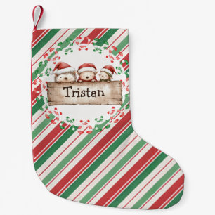Petite Chaussette De Noël Nom de l'enfant de Hérisson mignon