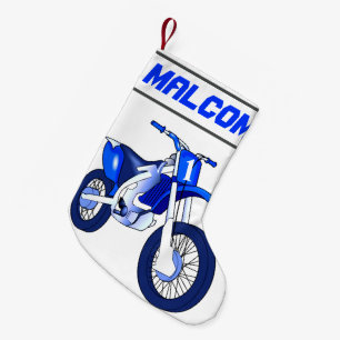 Petite Chaussette De Noël NOM et âge ou numéro Moto-cycliste Dirt