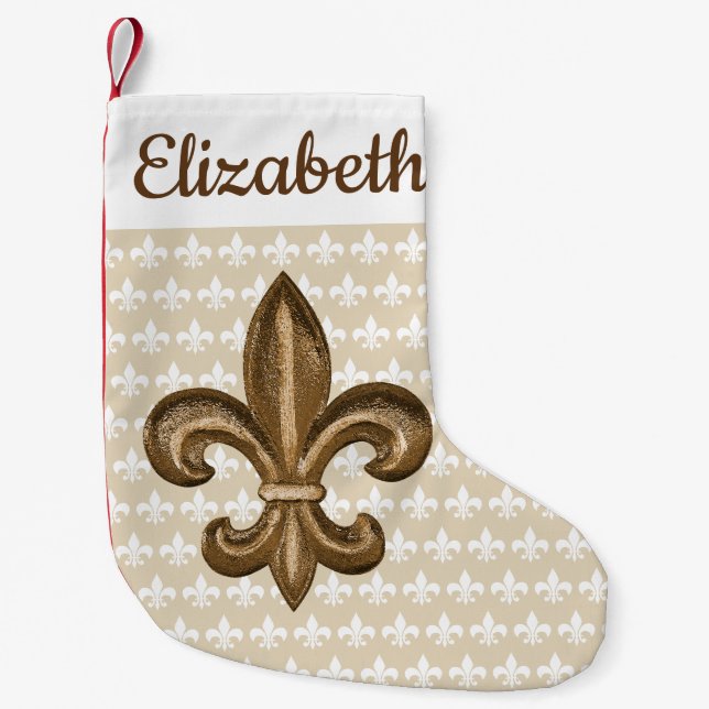 Petite Chaussette De Noël Nom et fleur de l'or du Sud (Devant)