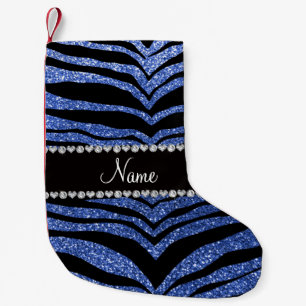 Petite Chaussette De Noël Nom personnalisé bandes de tigres de parties scint