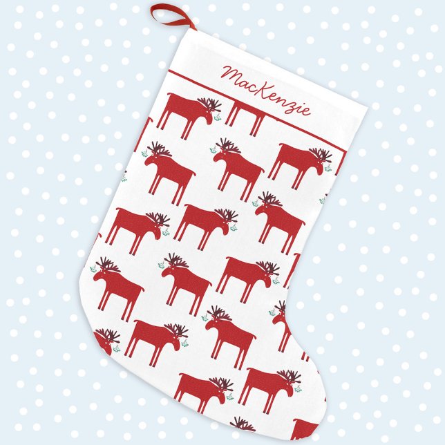 Petite Chaussette De Noël Nom personnalisé de l'orignal (Créateur téléchargé)