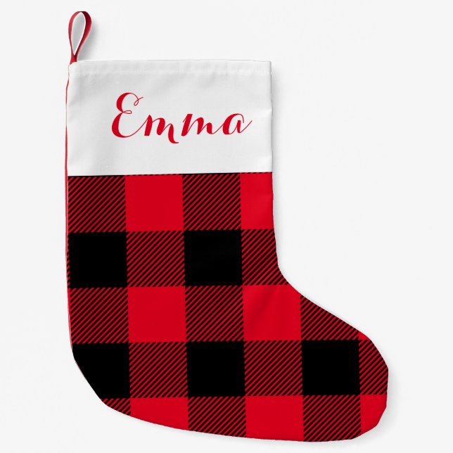 Petite Chaussette De Noël Nom rouge d'insertion de vacances de contrôle de (Devant)