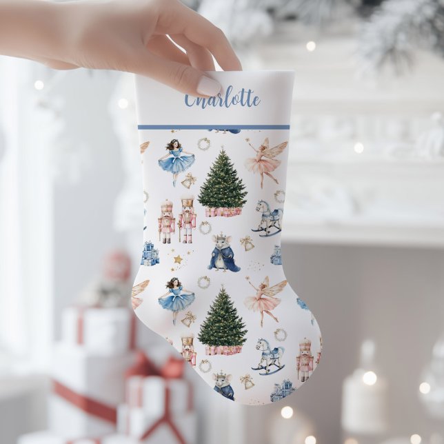 Petite Chaussette De Noël Nostalgale de ballet de craquelins (Nutcracker Ballet Christmas Stocking)