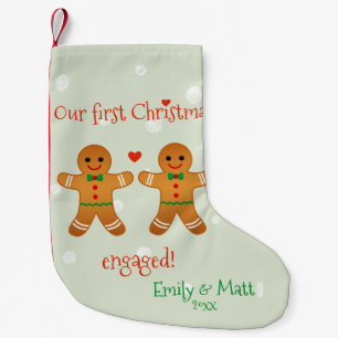 Petite Chaussette De Noël Notre premier Noël engagé - bonhommes en pain