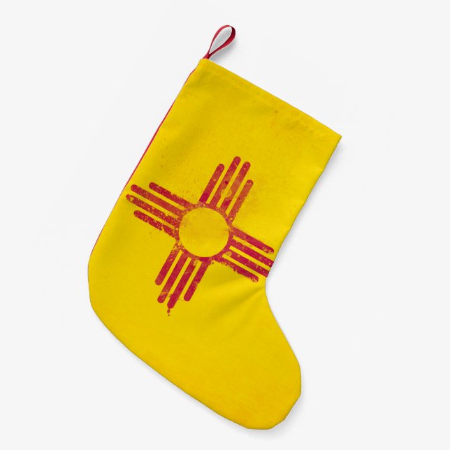 Petite Chaussette De Noël Nouveau-Mexique en détresse (Devant (Accrochage))