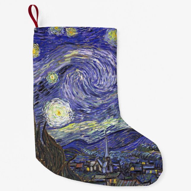 Petite Chaussette De Noël Nuit étoilée par Vincent van Gogh (Devant)