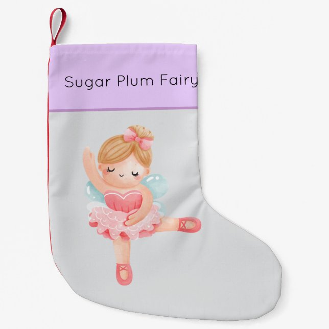 Petite Chaussette De Noël Nutcracker Pastel Sugar Plum Fée (Devant)