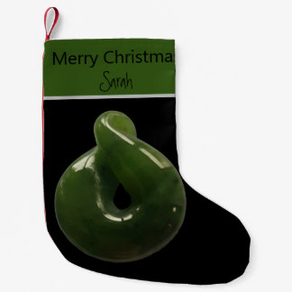 Petite Chaussette De Noël NZ Noël Greenstone Pounamu Twist Xmas