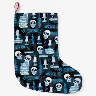 Petite Chaussette De Noël Ode to Alchemy — Aqua Blue Skuls, bougies, livres