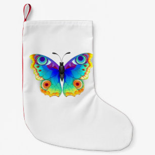 Petite Chaussette De Noël Oeil de paon arc-en-ciel
