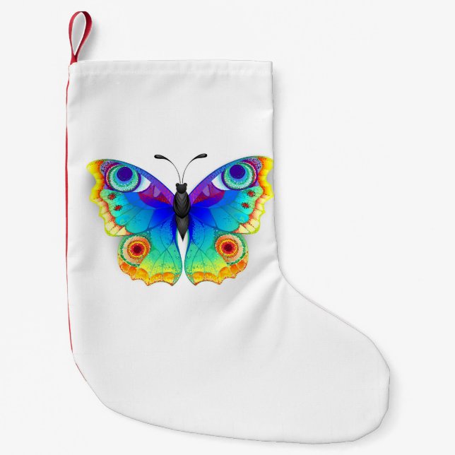 Petite Chaussette De Noël Oeil de paon arc-en-ciel (Devant)
