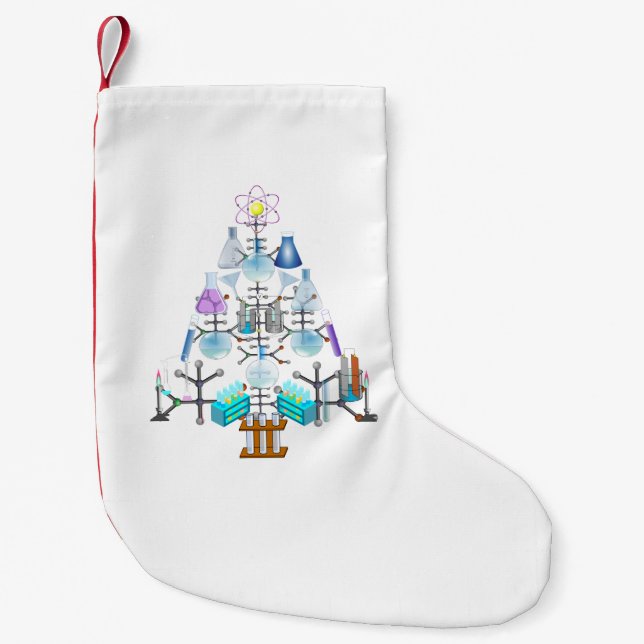 Petite Chaussette De Noël Oh Chimie, Oh Arbre Chimiste (Devant)
