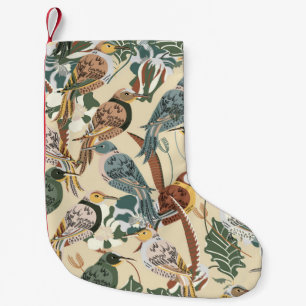 Petite Chaussette De Noël Oiseaux exotiques : Impression Tropicale Sans Mer.