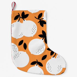 Petite Chaussette De Noël Orange Bliss : Motif de fruits exquis