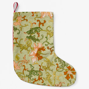 Petite Chaussette De Noël Ornement Chinois Vintage Fleurs Jones